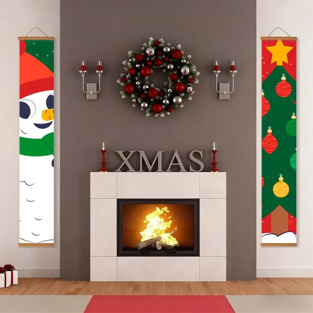 Figured'Art Lachende Sneeuwman deur banner schilderen 20x120
