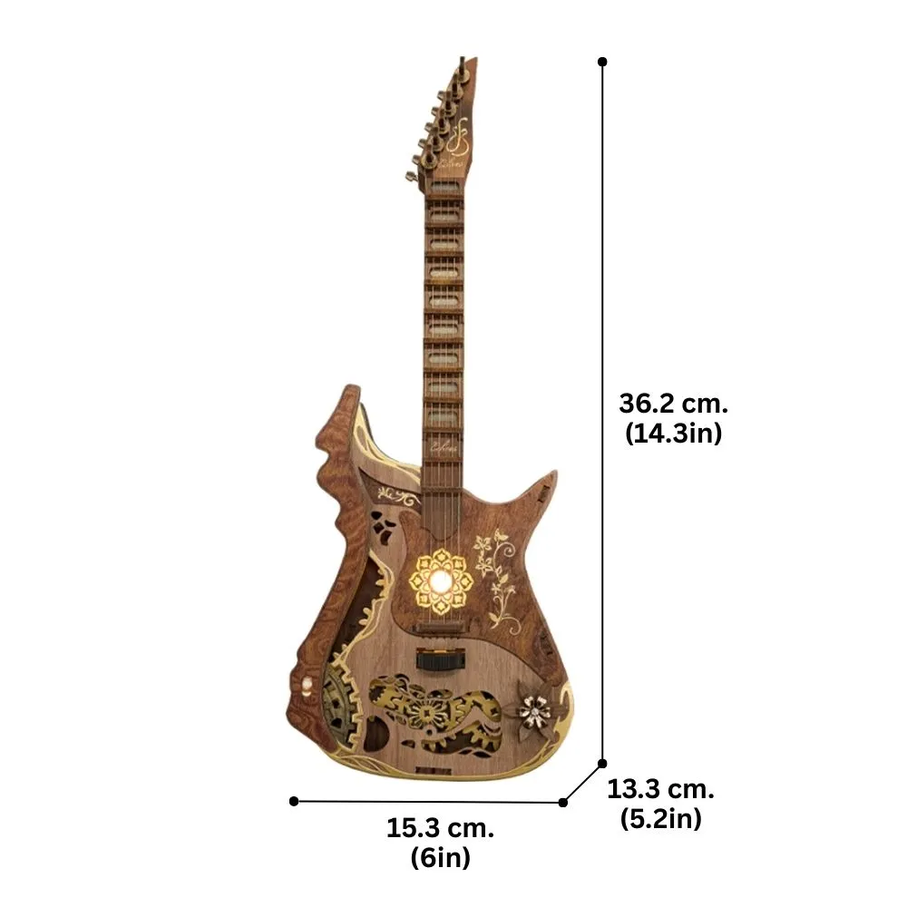Figured'Art Melodieuze Gitaar 3D puzzel 116 stukjes hout