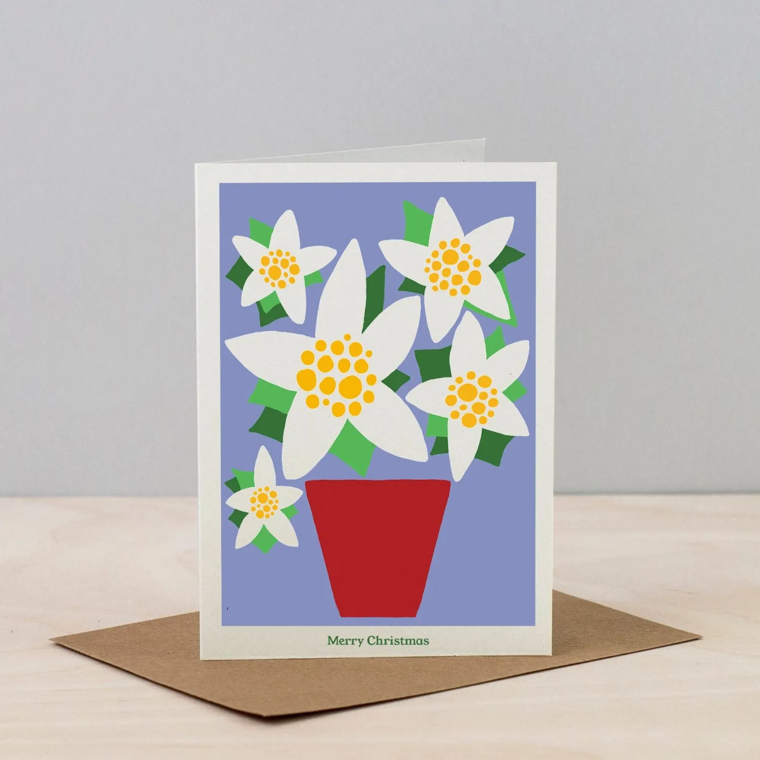 Studio Wald Christmas Plants Poinsettia kerstkaart A6