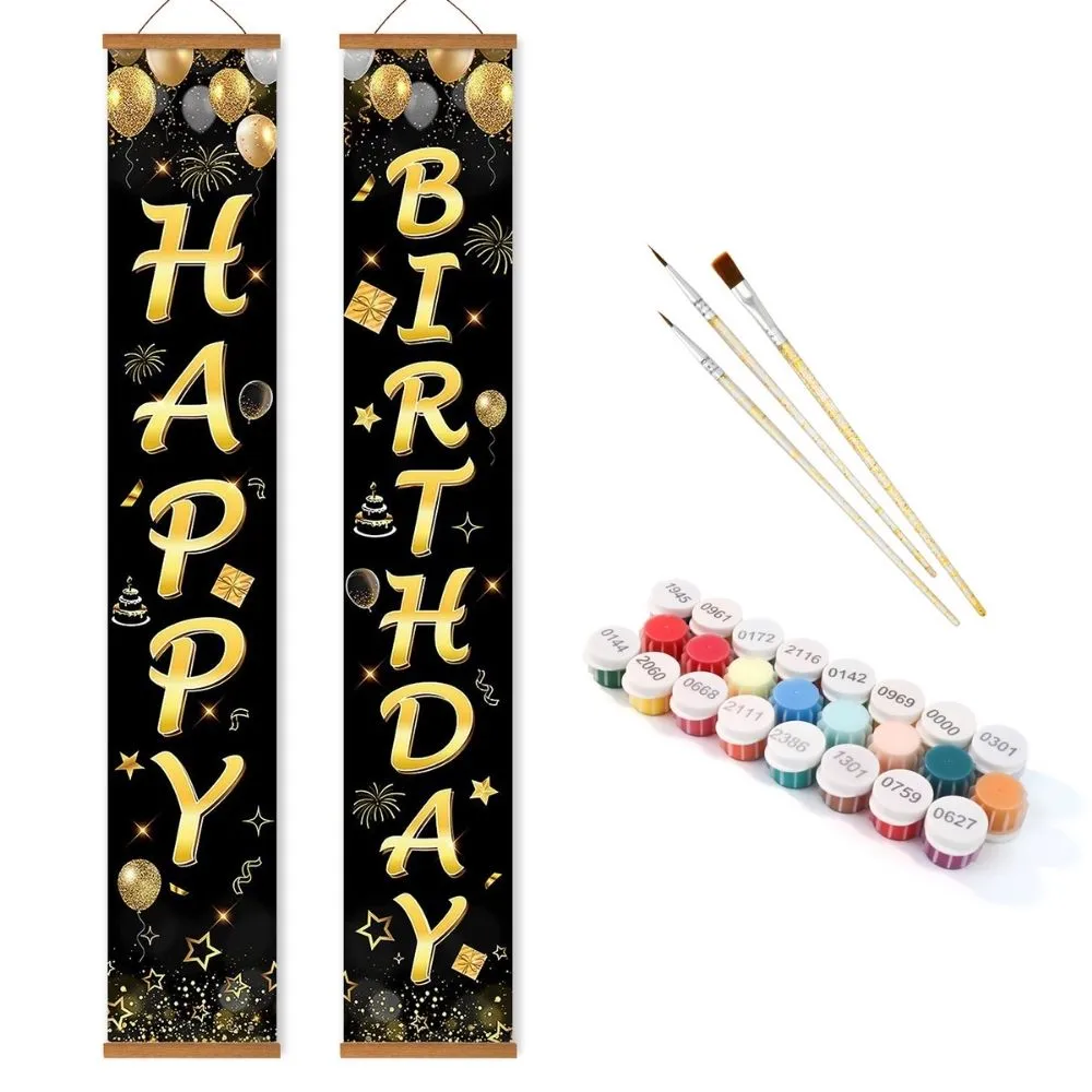 Figured'Art Feestvlaggetjes DIY deur banners schilderen 20x120cm