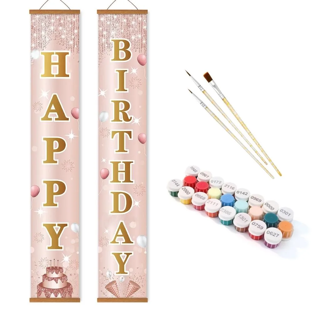 Figured'Art Confetti-Feston deur banners schilderen 2 stuks