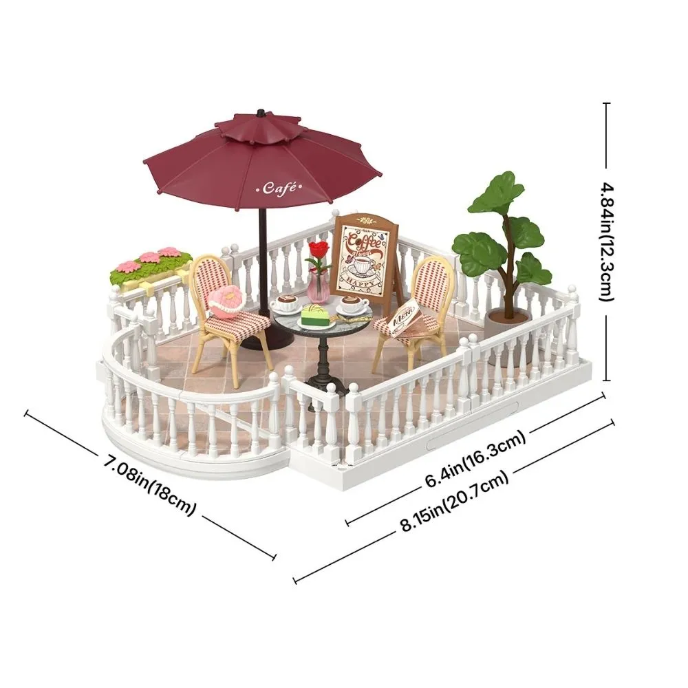 Figured'Art Chic caféterras miniatuurhuisje 76 stuks café