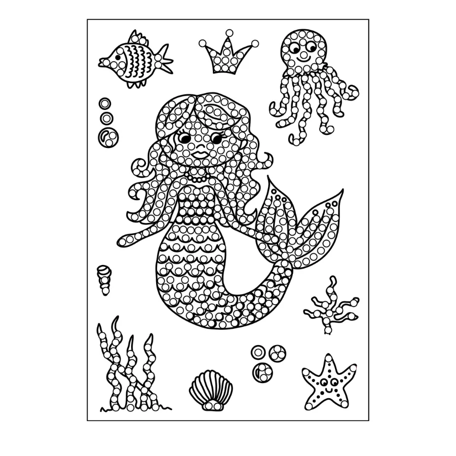 Crystal Art Mythical Mermaid stempels set A6 11-delig