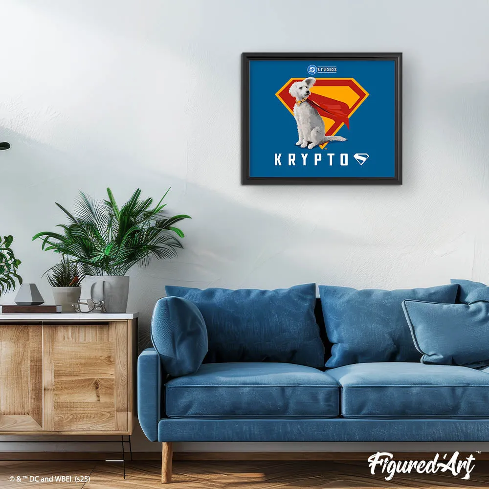 Figured'Art Superman Krypto met S-schild schilderen op nummer 40x50 cm