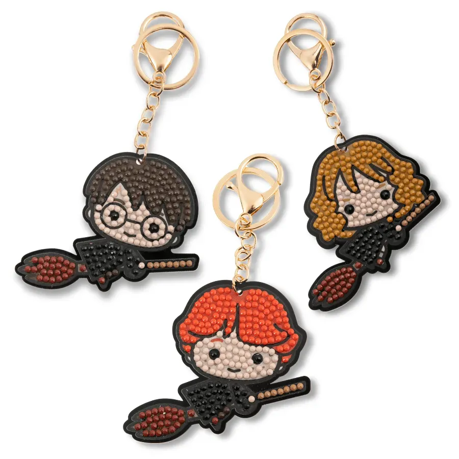 Craft Buddy Crystal Art Harry Potter Flying sleutelhangers 3 st