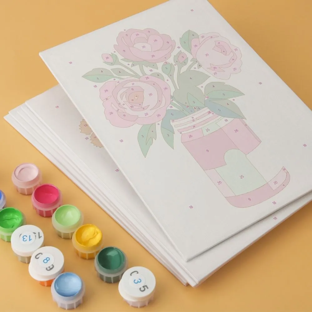 Figured'Art Mini Serie Rustieke bloemenvazen schilderen op nummer 6st
