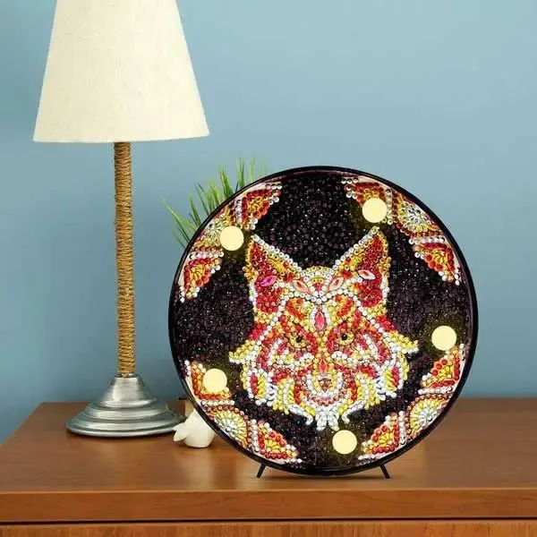 Figured'Art LED-lamp Diamond Painting Vos Mandala 15 cm