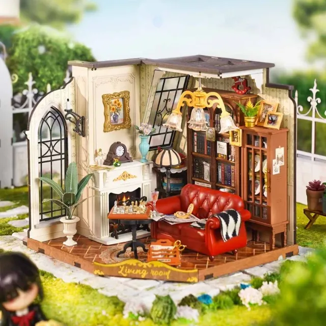Figured'Art Miniatuurhuisje Catherines woonkamer bouwpakket 284 delen