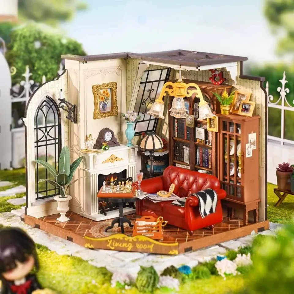 Figured'Art Miniatuurhuisje Catherines woonkamer bouwpakket 284 delen