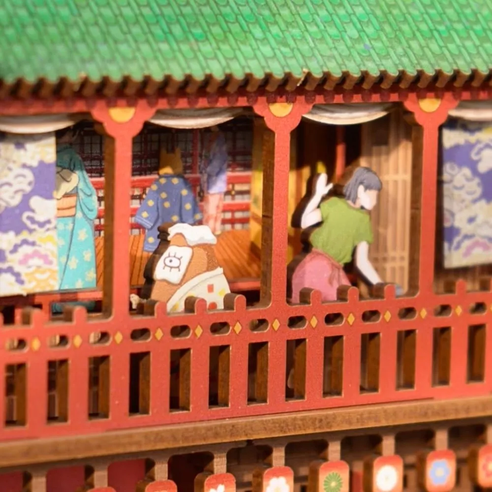 Figured'Art De Onsen-Saga 3D puzzel hout 383 stukjes met LED