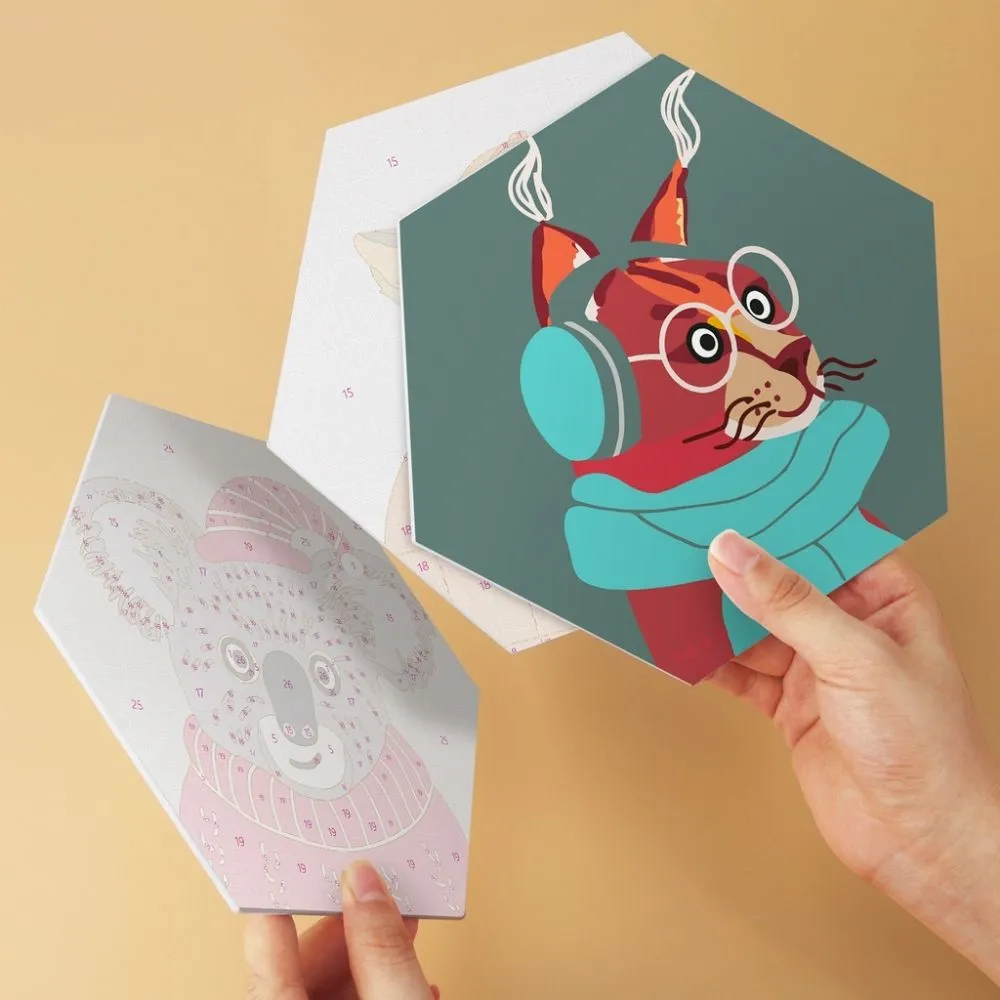 Figured'Art Mini Serie Beestjesportretten schilderen op nummer 6 stuks
