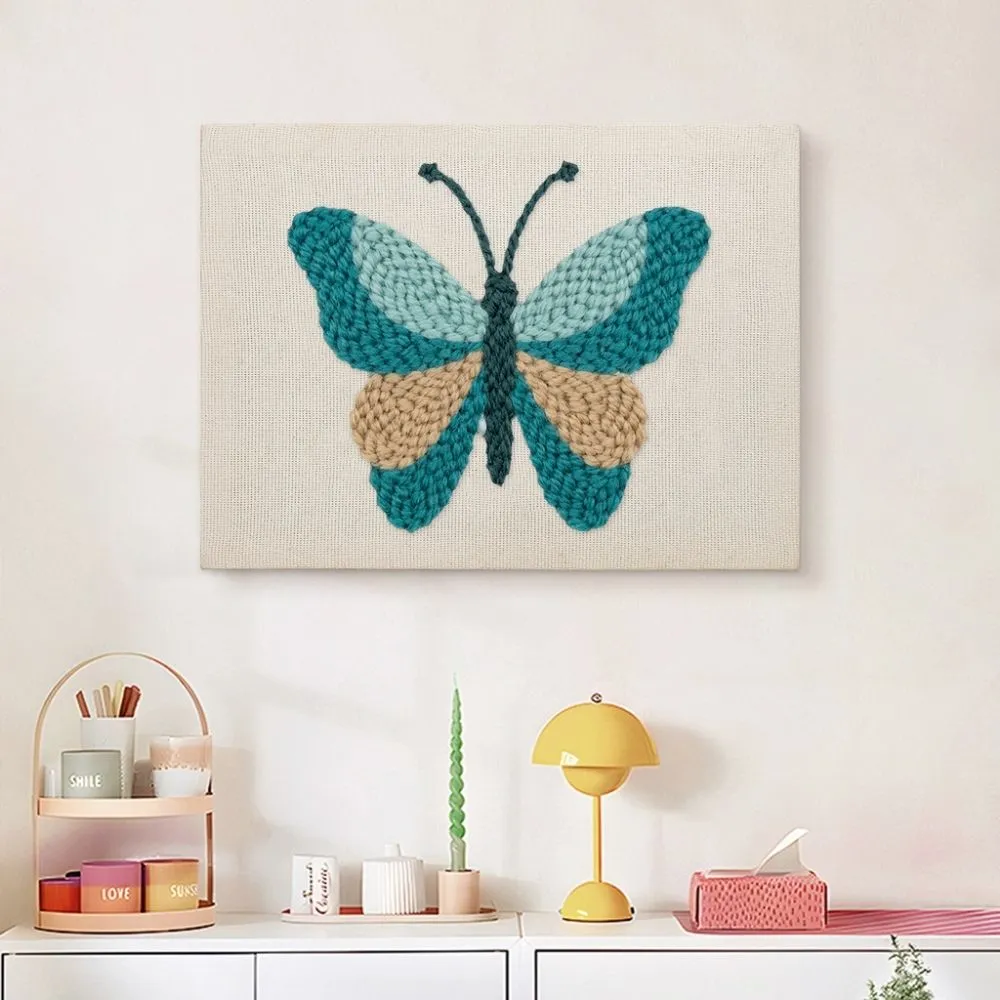 Figured'Art Kleuren in Vlucht punch needle pakket 20x30 cm frame