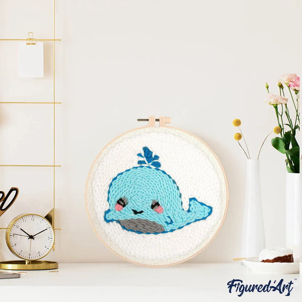 Figured'Art Babywalvis punch needle pakket 20cm wol