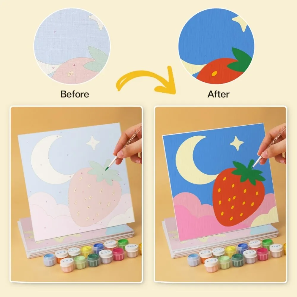 Figured'Art Fruitige Pop mini schilderen op nummer 6x20x20