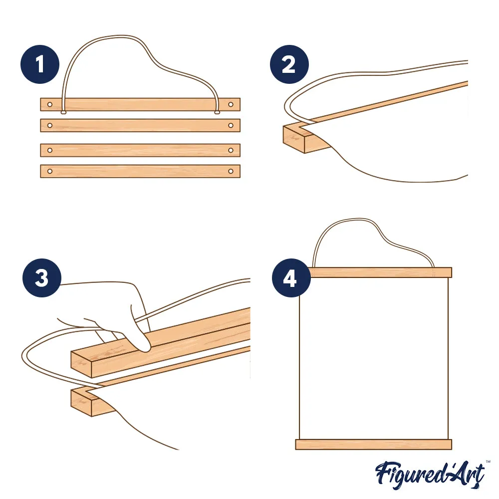 Figured'Art Magnetische Posterhanger licht grenen 41cm hout