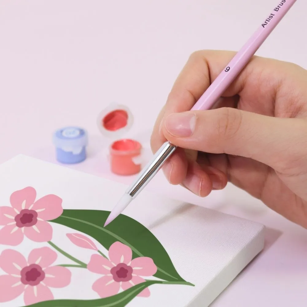 Figured'Art penselen set 6 stuks schilderen op nummer nylon