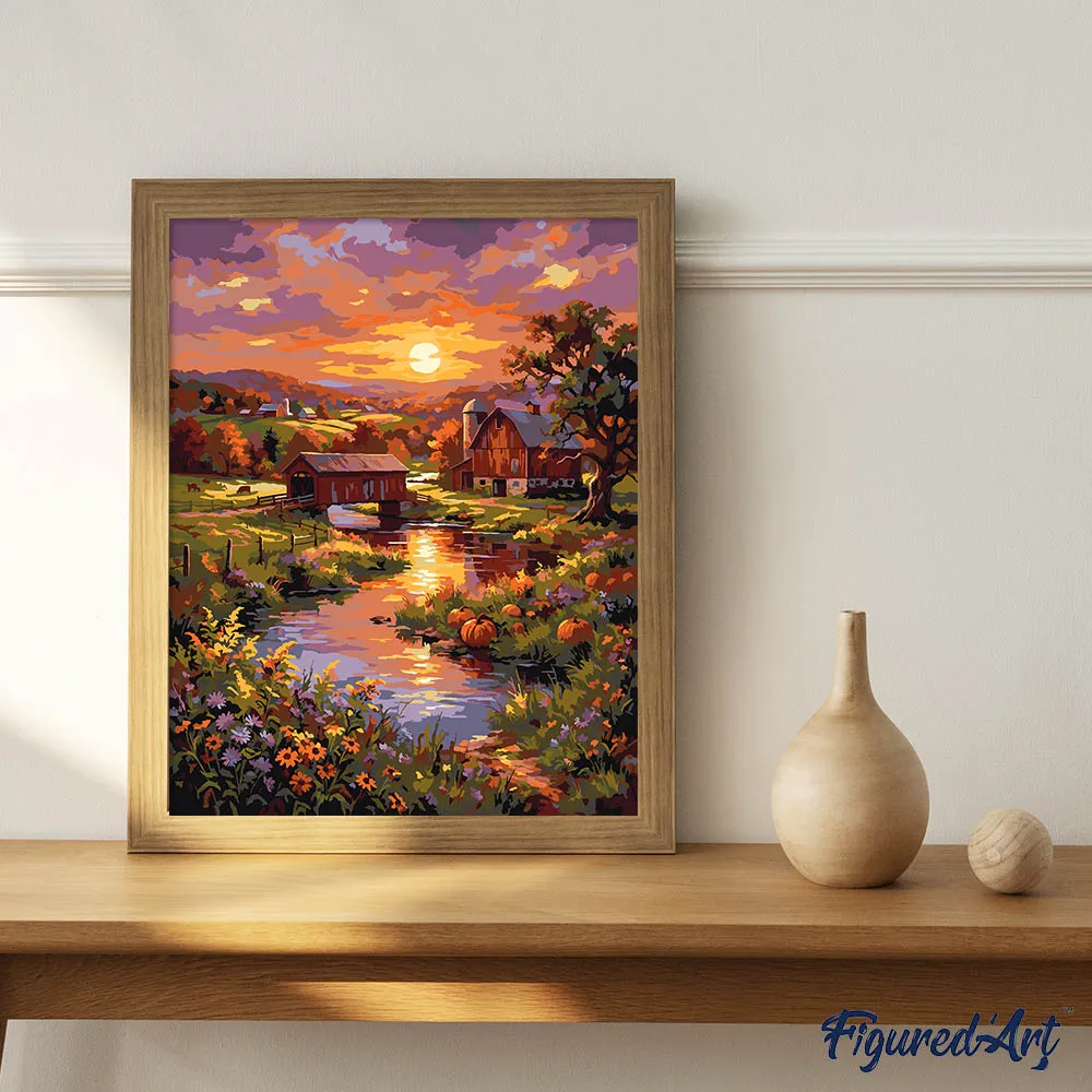 Figured'Art Boerderijvallei schilderen op nummer 40x50cm