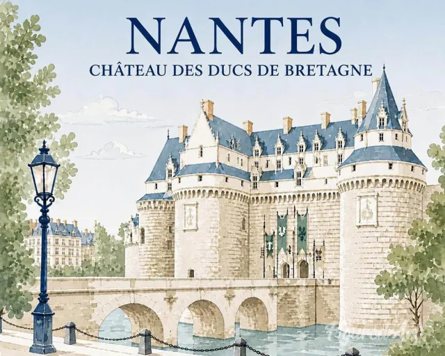 Figured'Art Schilderen op Nummer Kasteel Nantes 40x50 acryl