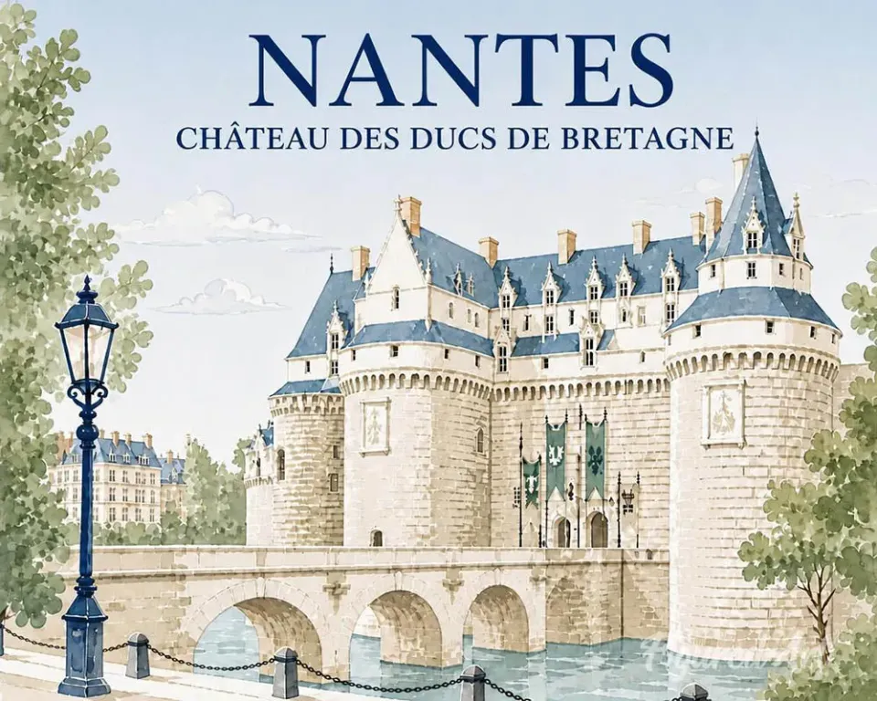 Figured'Art Schilderen op Nummer Kasteel Nantes 40x50 acryl