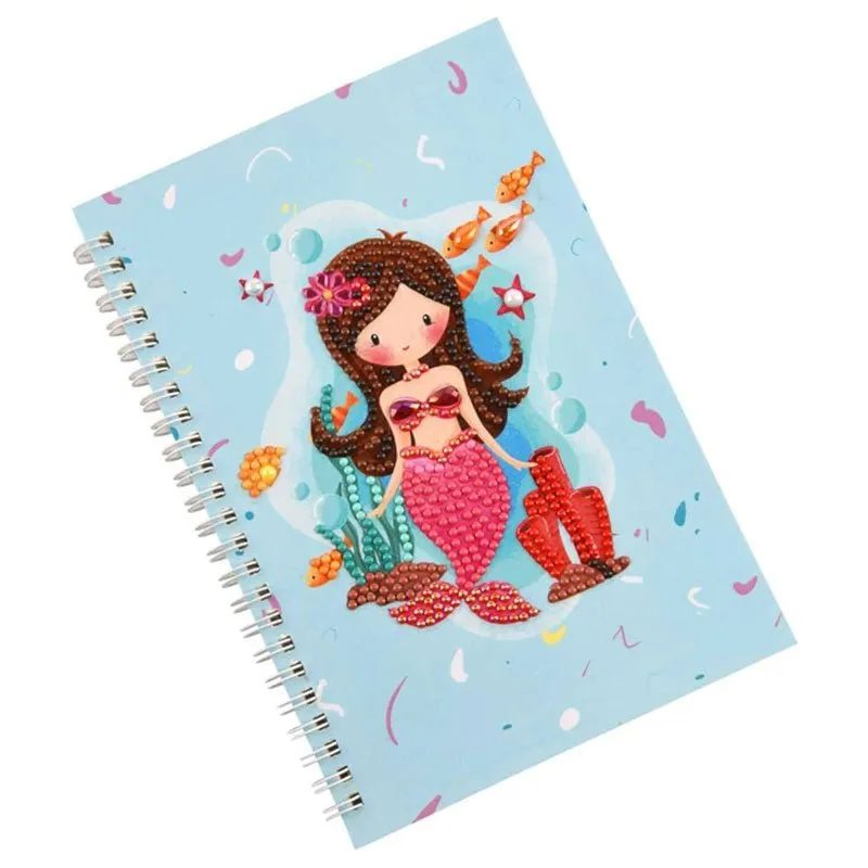 Figured'Art Diamond Painting boek Lichtblauwe Zeemeermin A5