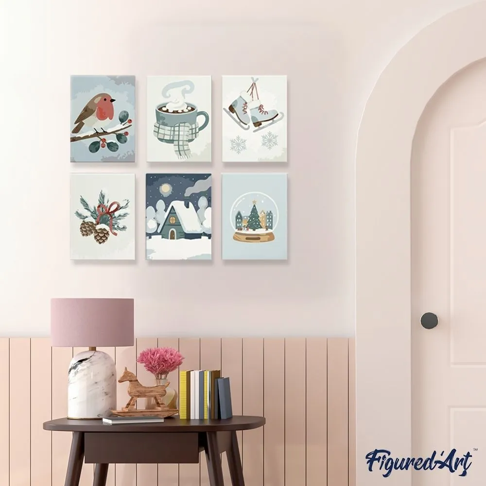 Figured'Art Winter Hygge mini schilderen op nummer 6x 15x20