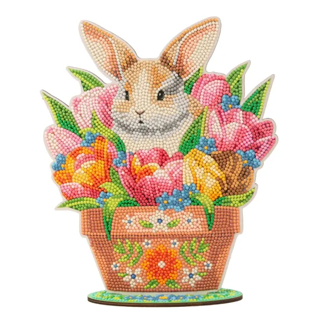 Craft Buddy Crystal Art Bloomscape Bunny houten decoratie 25 cm
