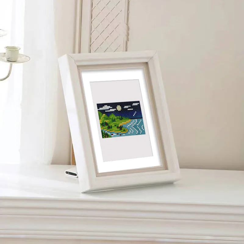 Figured'Art Landschappen van Dag en Nacht mini diamond painting 2x 15x20 cm