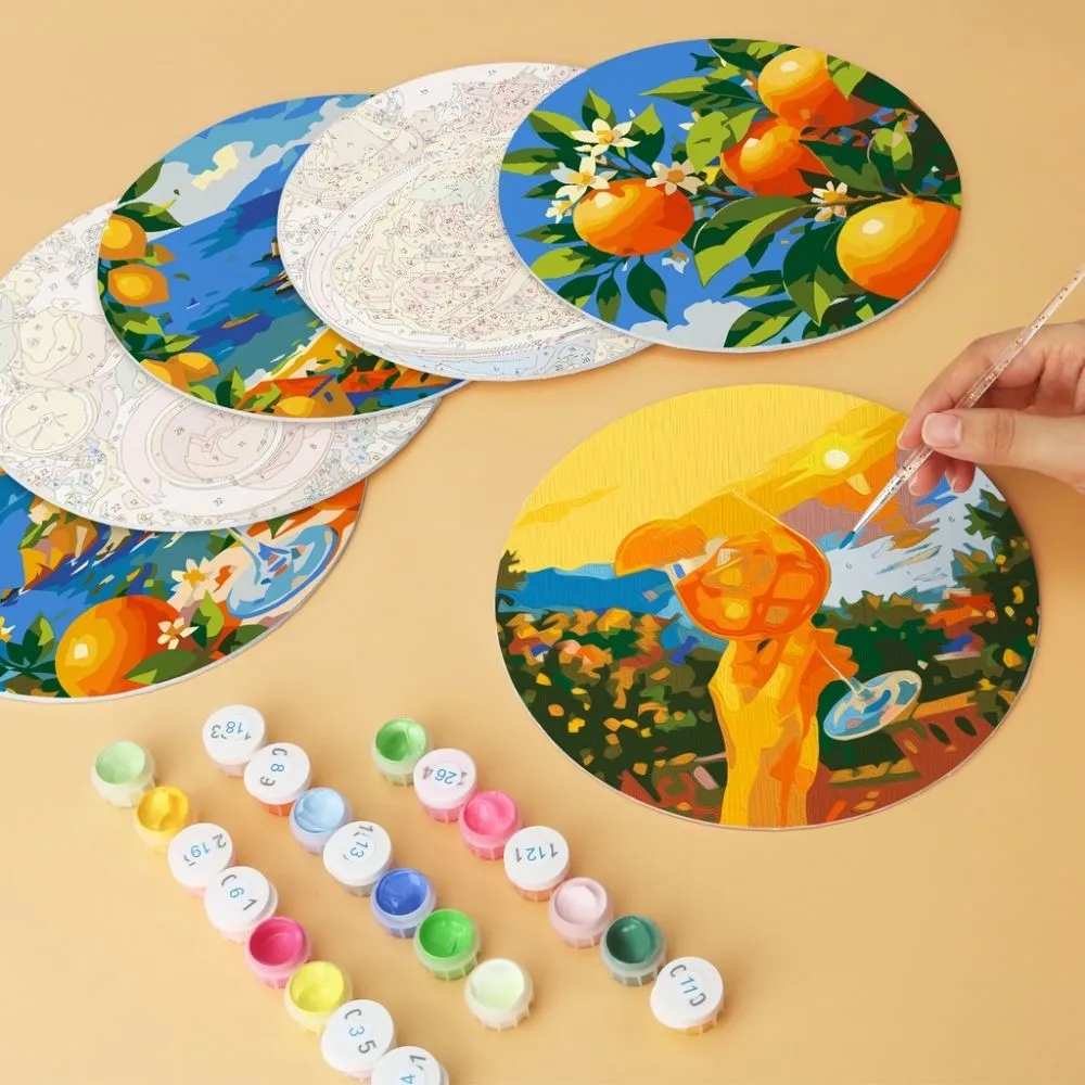Figured'Art Mini Dolce Vita-uitstapje schilderen op nummer 6 schijven Ø20cm