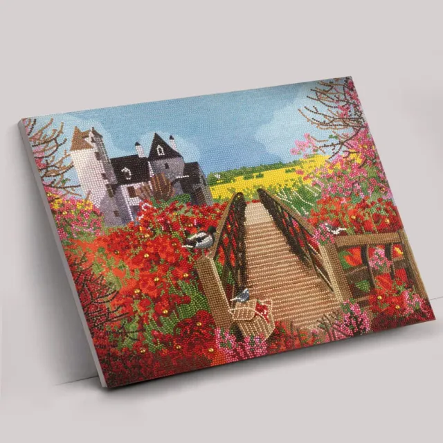 Craft Buddy Crystal Art Castle Beyond Poppies canvas 50x40cm