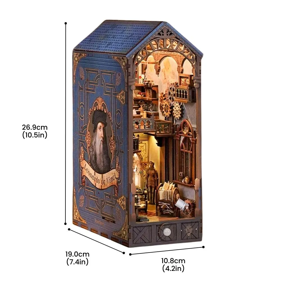Figured'Art Atelier Leonardo da Vinci book nook met led