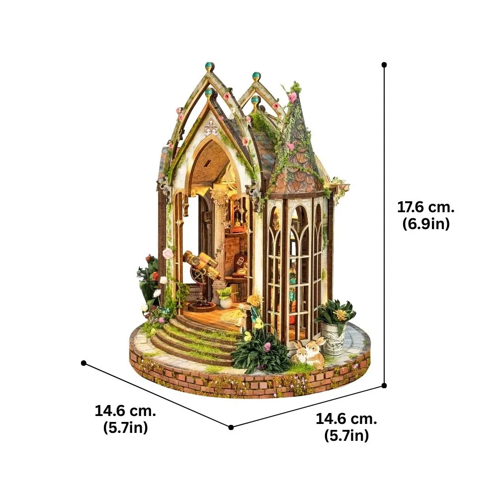 Figured'Art Dreamland Bloemenstudio miniatuurhuisje 14,5cm met led