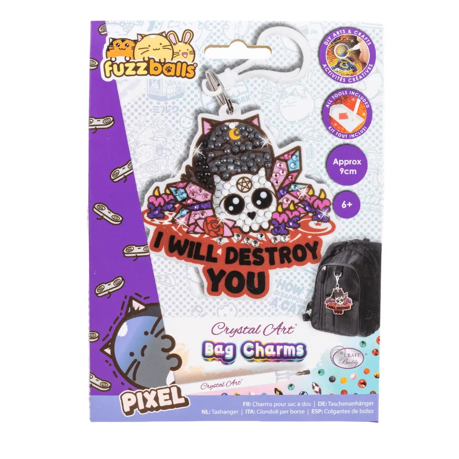 Craft Buddy Fuzzballs I Will Destroy You tasbedel diamond painting