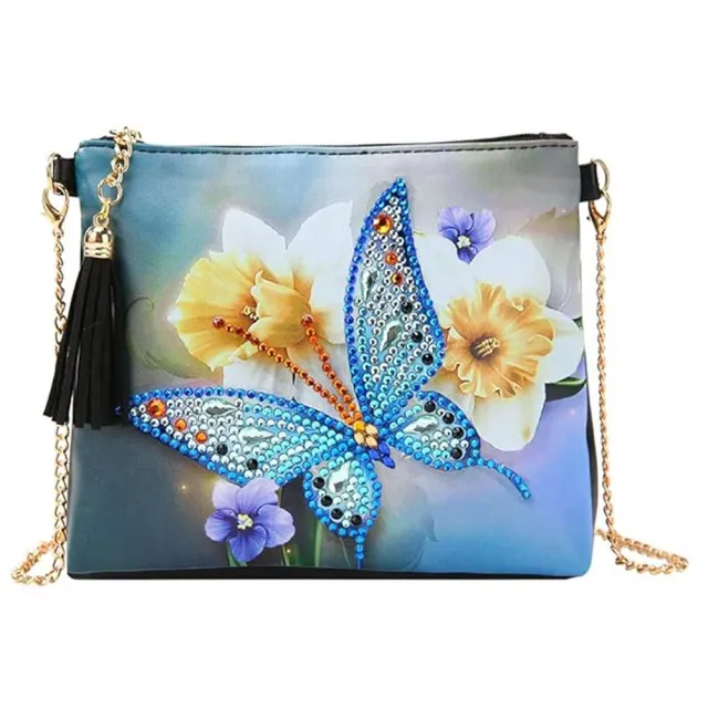 Figured'Art Vlinder tas diamond painting PU-leer 18x15