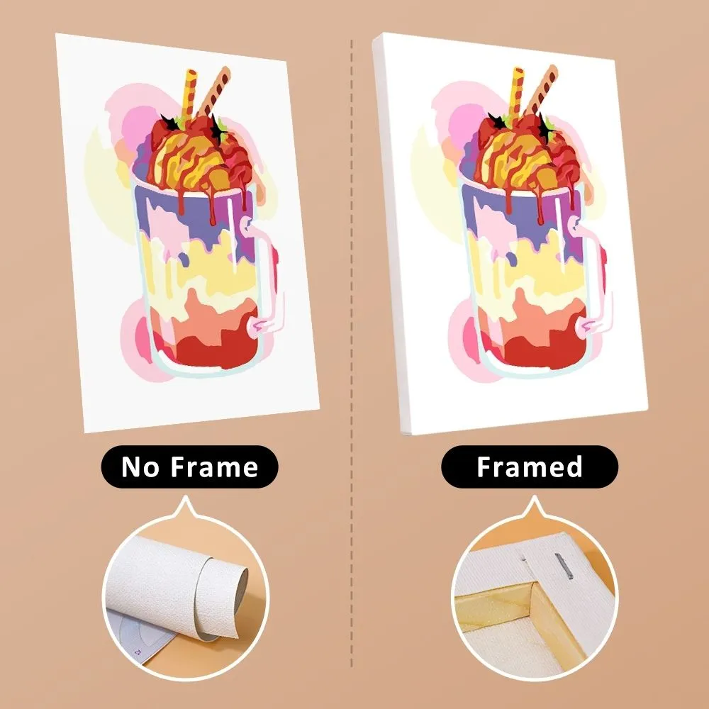 Figured'Art Kleurrijke Milkshakes mini schilderen op nummer 6 stuks