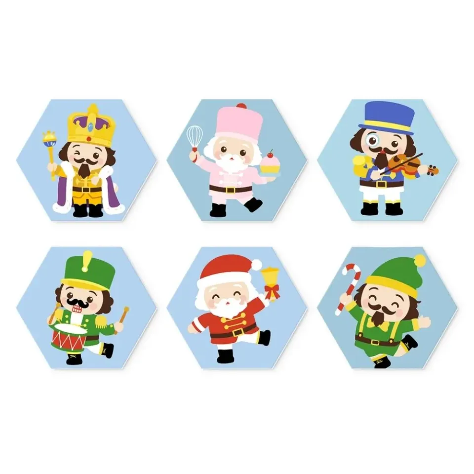 Figured'Art Mini Serie Vrolijke personages schilderen op nummer zeshoek