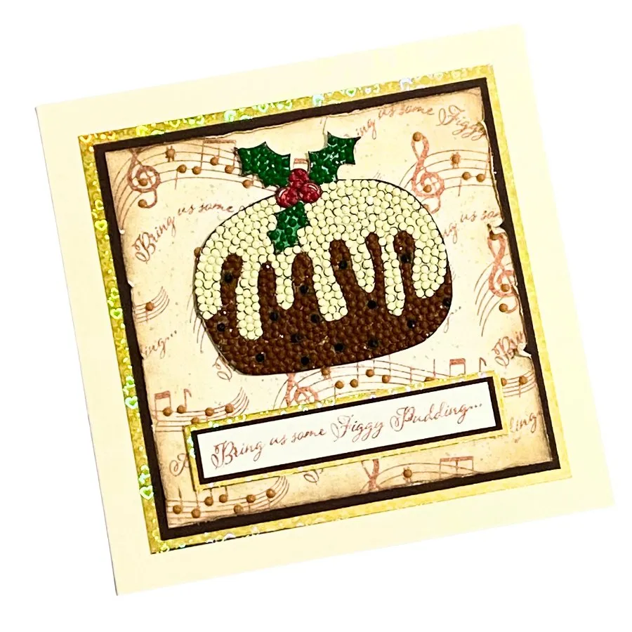 Craft Buddy Crystal Art Plum Pudding A6 stempelset 9 stuks