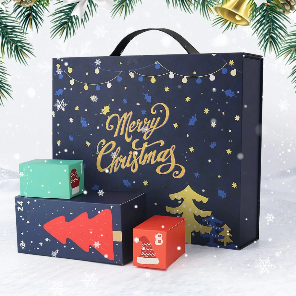 Figured'Art Adventskalender diamond painting 24 deurtjes blauw