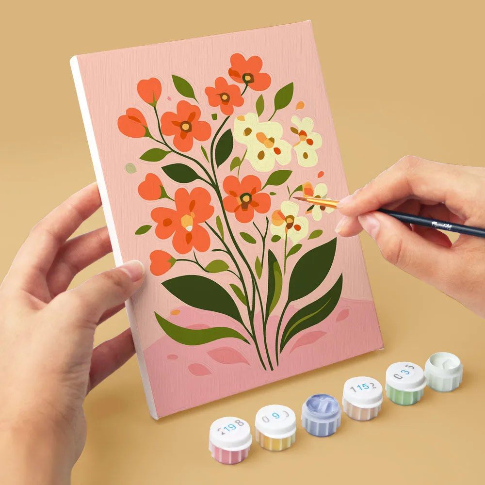Figured'Art Pastelbloemen mini schilderen op nummer 15x20 6 stuks