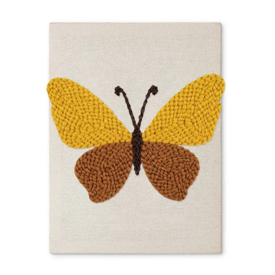 Figured'Art Gouden Vlinder punch needle pakket 30x40 cm