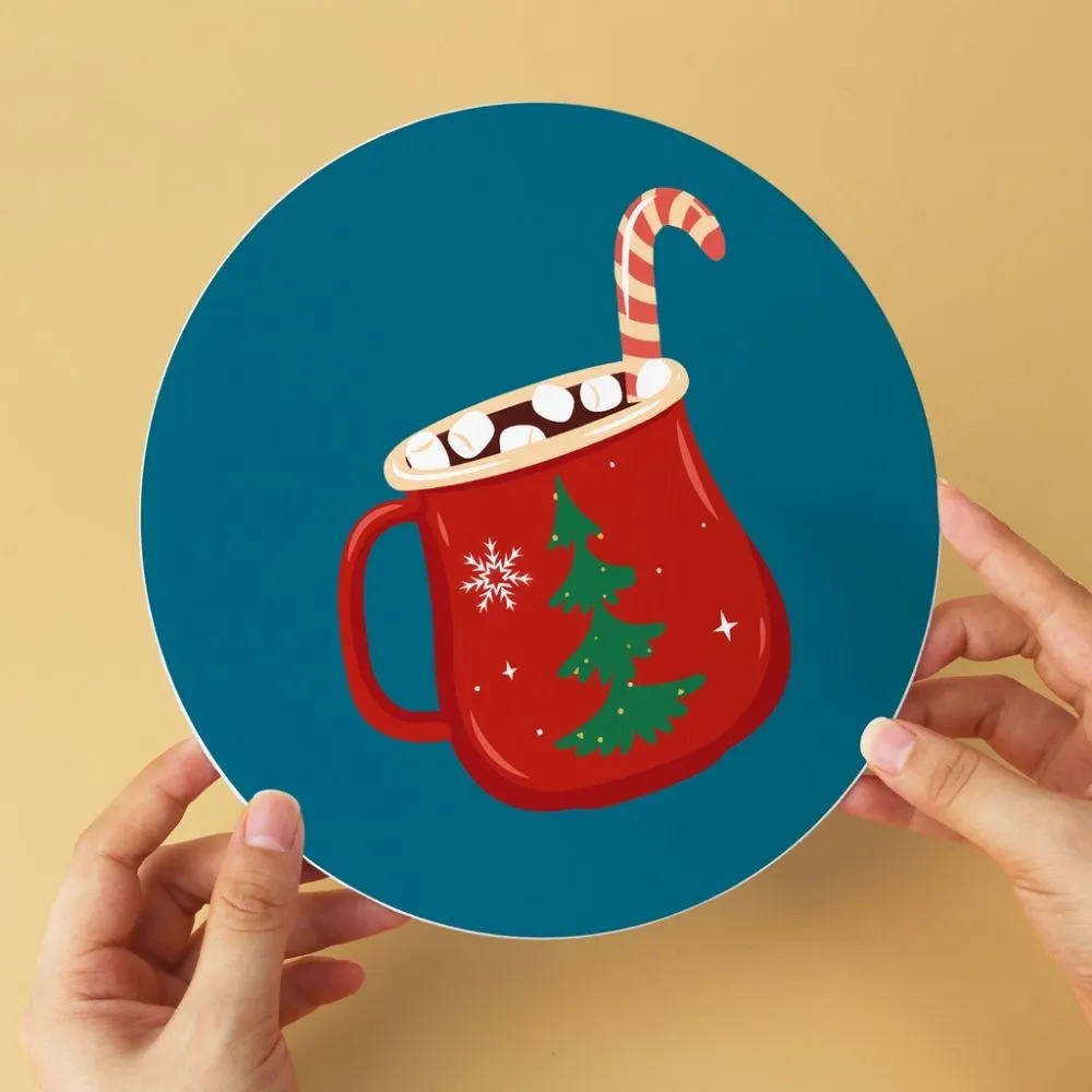 Figured'Art Warme winterdrankjes mini schilderen op nummer 6 stuks