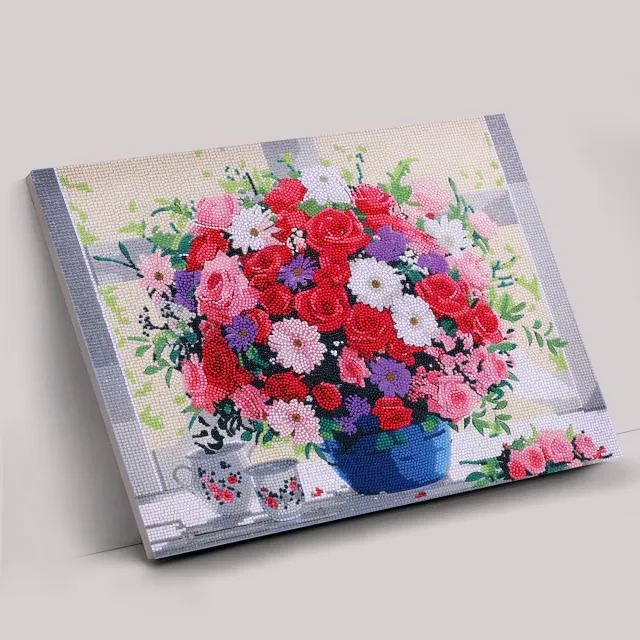 Craft Buddy Crystal Art Roses in Sunlight canvas kit 40x50cm