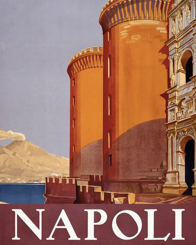 Figured'Art Napels vintage poster schilderen op nummer 40x50cm