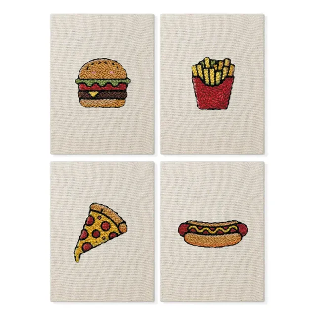 Figured'Art Amerikaanse Diner punch needle set 4 stuks katoen