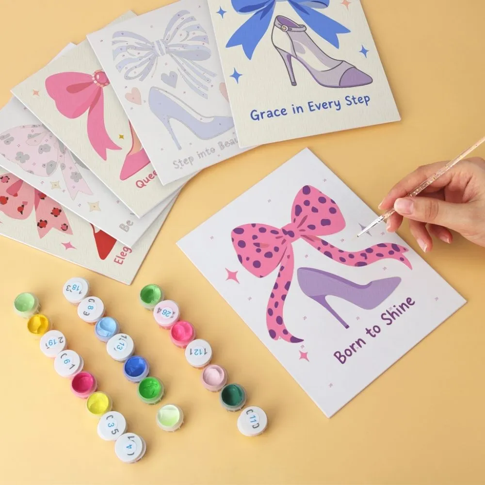 Figured'Art Mini Glamoureuze stappen schilderen op nummer 6 stuks