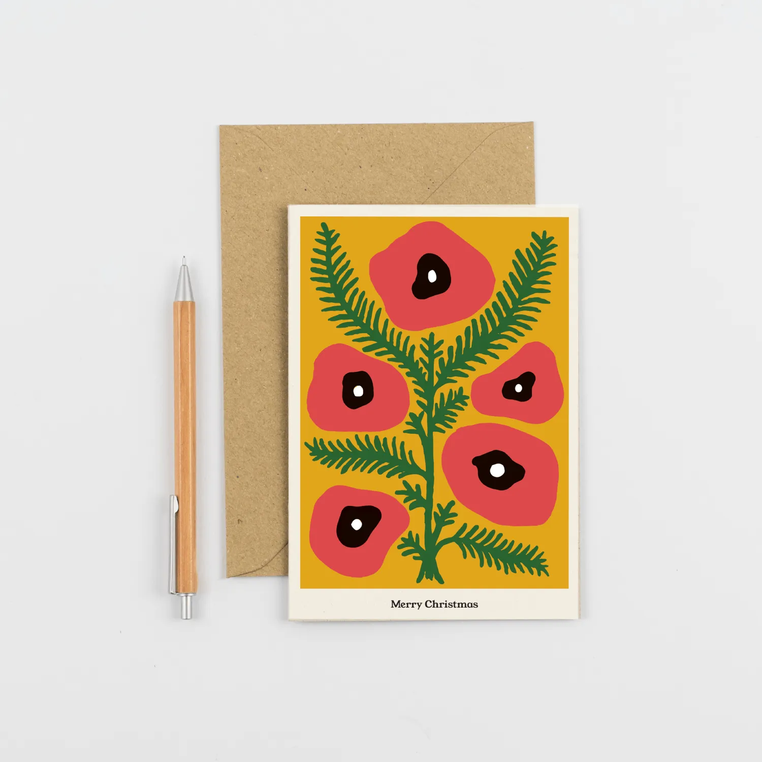 Studio Wald Christmas Plants Poppies kerstkaart A6