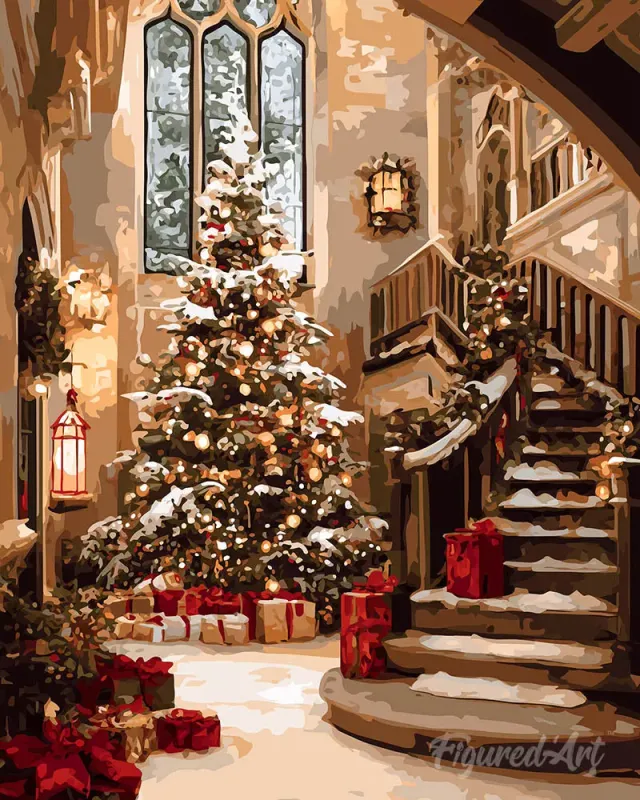 Figured'Art Grote Kerstzaal diamond painting full drill winters