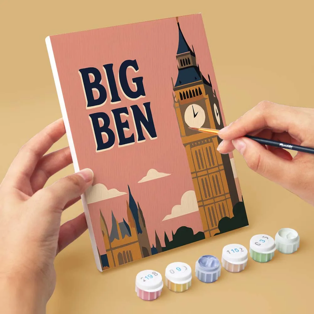 Figured'Art Mini Ansichtkaarten uit Londen schilderen op nummer 6x 15x20cm
