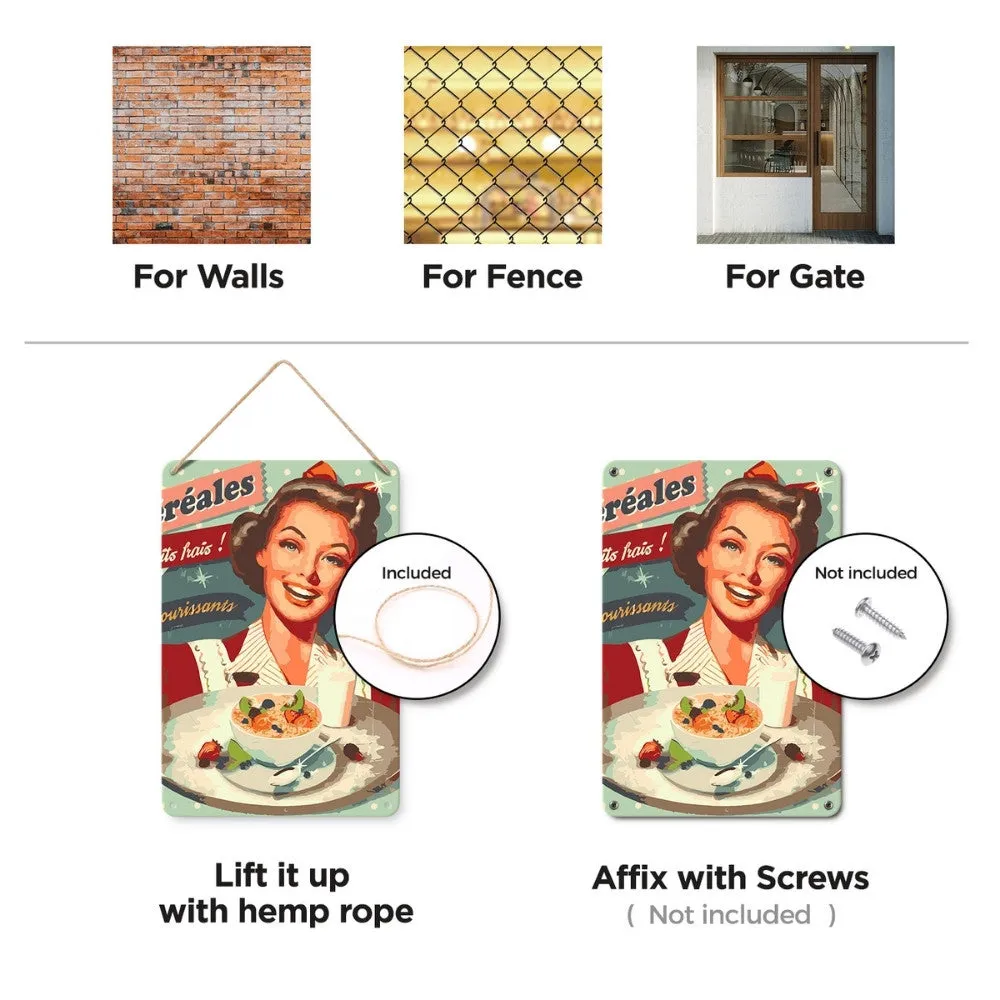 Figured'Art Vintage Ontbijtgranen Advertentie schilderen op nummer 30x20 cm metaal