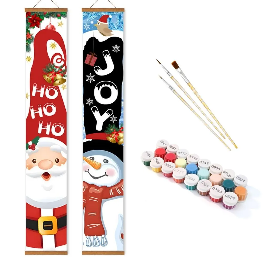 Figured'Art HO HO HO Schilderen op Nummer Deurbanners 20x120cm Kerst