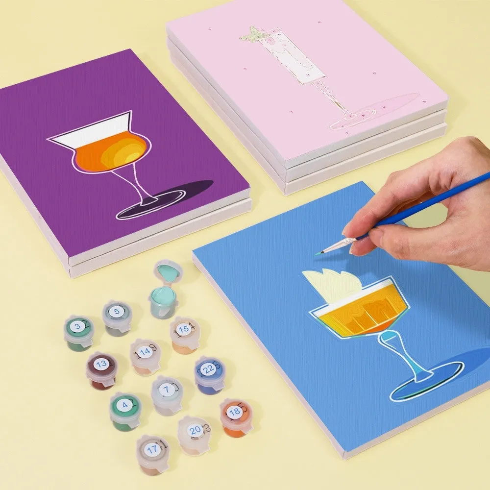 Figured'Art Stijlvolle Cocktailglazen mini schilderen op nummer 6 stuks